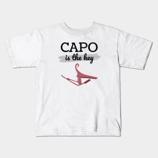 Capo is the Key Rose Gold Capo Light Theme Kids T-Shirt